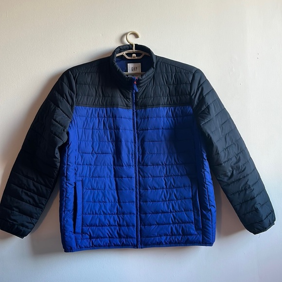 Gap Puffer Coat XXL Blue & Black - Picture 7 of 8